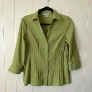 Dressbarn Women's Green Blouse S